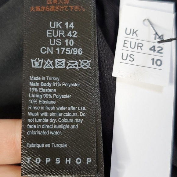 NWT Topshop Scoop Back Bathing Suit - Picture 4 of 5